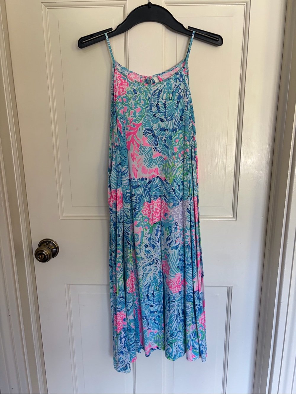 Lilly Pulitzer Blue & Pink Floral Maxi One-Piece